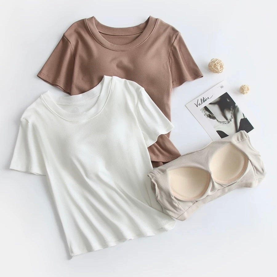 Basics Round Neck Padded T-shirt